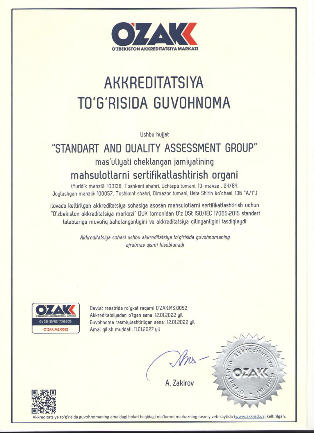 O'ZAK.MS.0052